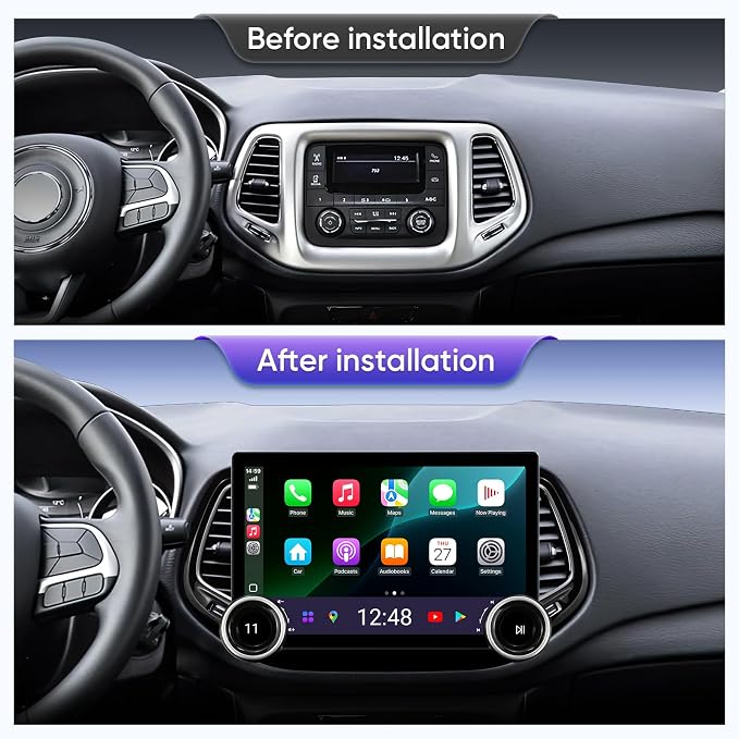Car Stereo Radio for Jeep Compass 2017-2020 Wireless CarPlay Android Auto GPS - Image 2