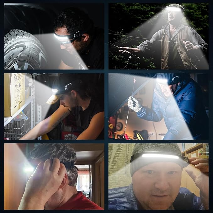 Headlamp Rechargeable 8 Pack, LED Headlight Flashlight Super Bright - Image 5