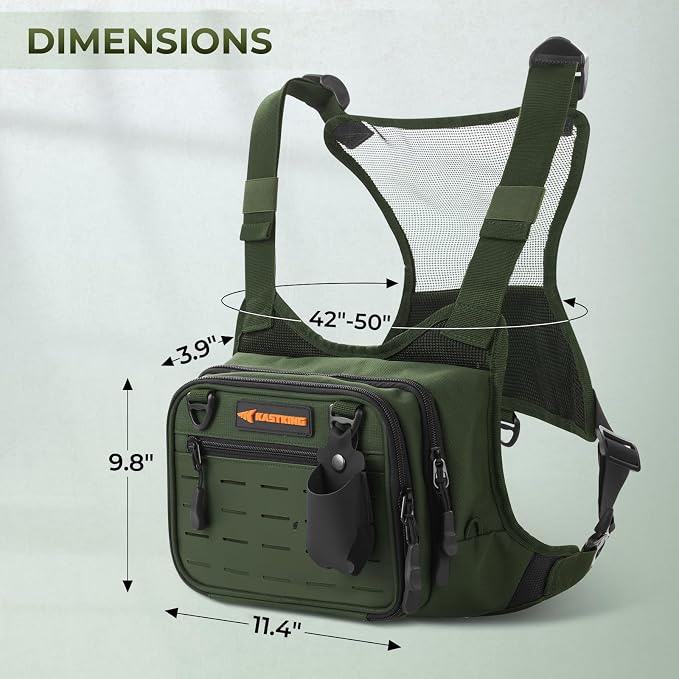 KastKing Bait Boss Water-Resistant Fishing Chest Pack - Image 7