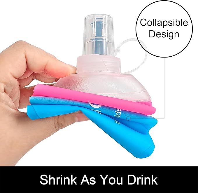WILDREEDS 500ml Soft Flask, TPU Collapsible Soft Water Bottle - Image 3