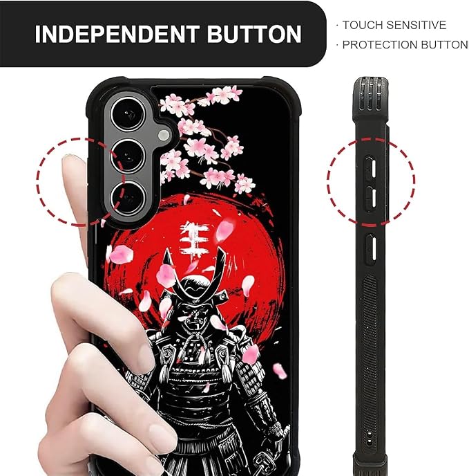 for Samsung Galaxy S24/S25 Plus Case, Sakura Japanese Samurai Pattern Graphic - Image 6