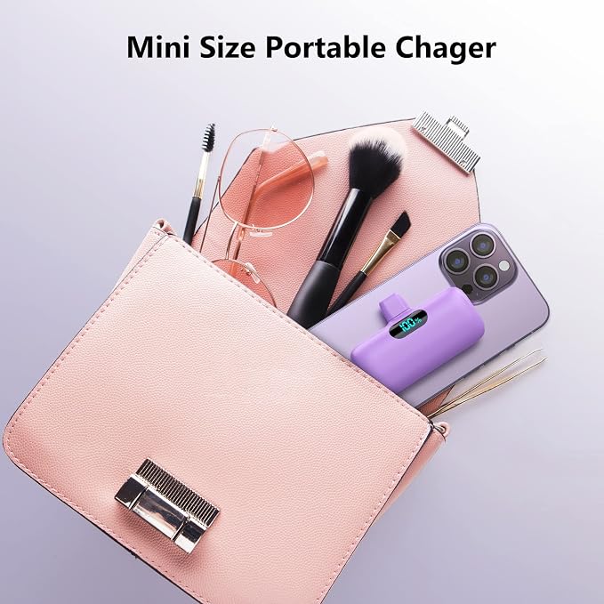 Mini Portable Charger for iPhone, Upgraded 5000mAh PD Fast Charging Battery Pack - Image 3