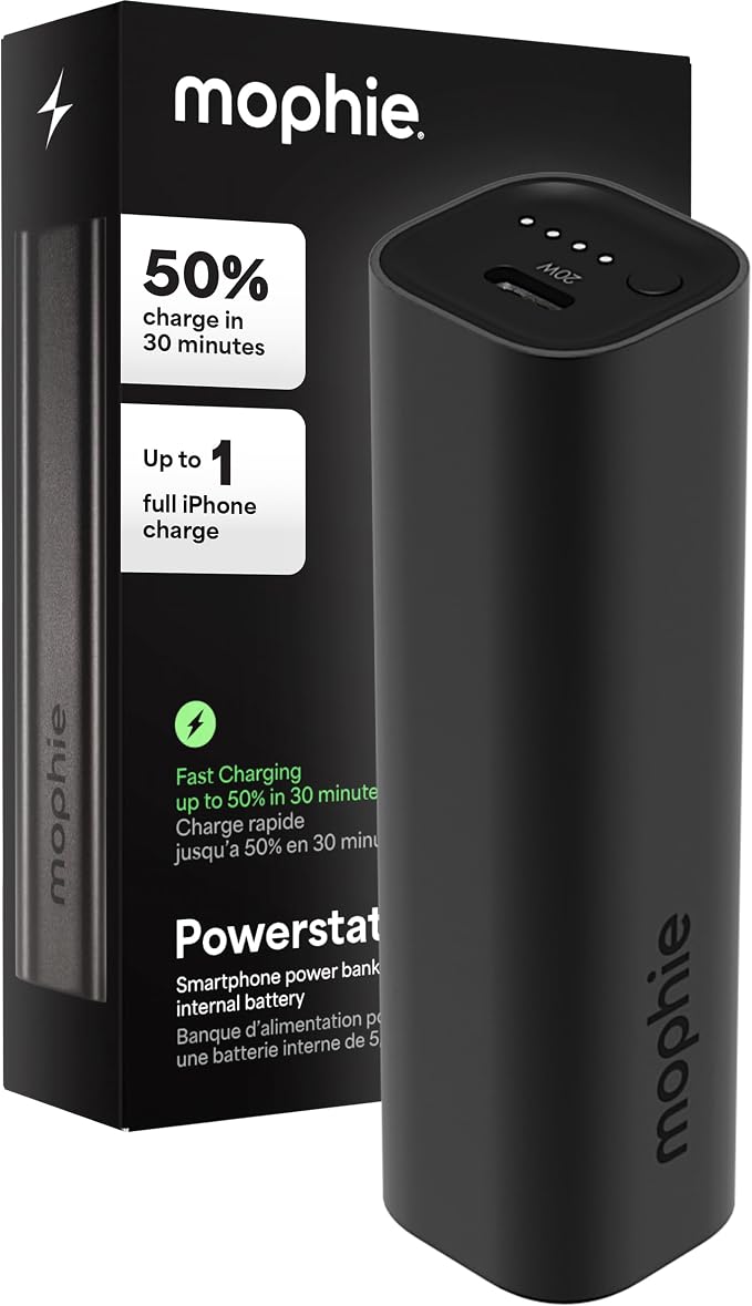Mophie Powerstation Fast 5, 000mAh Power Bank |Portable | 20W, Single-Device by mophie