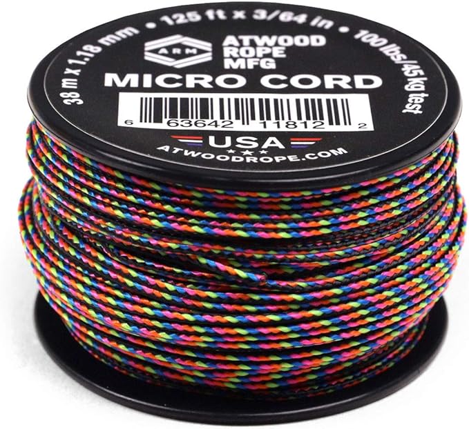 Atwood Rope MFG Micro Utility Cord 1.18mm X 125ft Reusable Spool | Tactical by AtwoodRopeMFG