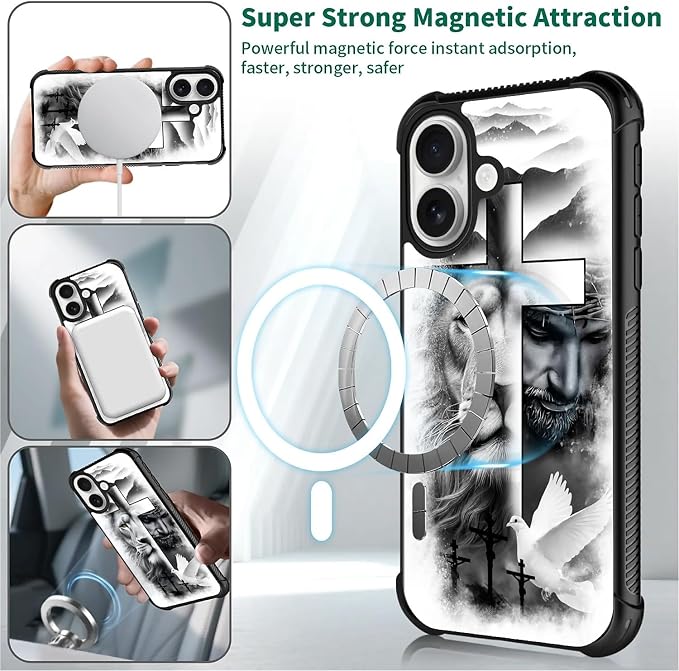 for iPhone 17 Case, for MagSafe Graphic Design for Girl Boy Soft Silicone Hard - Image 5
