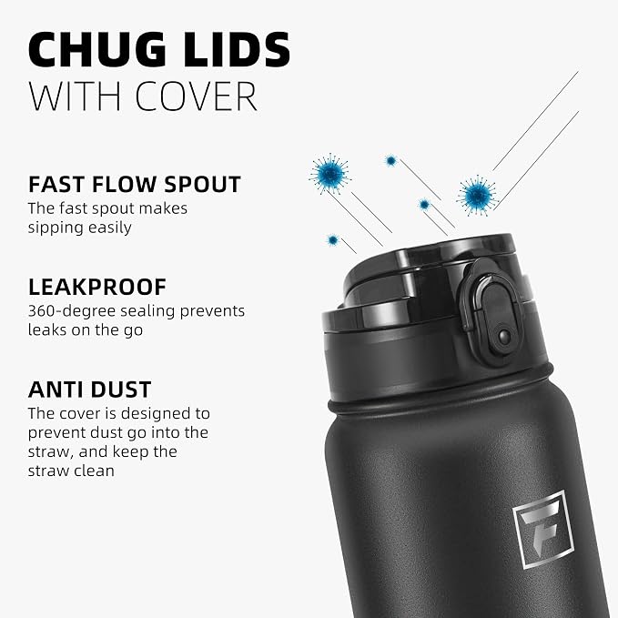 Fanhaw 32 oz Insulated Stainless Steel Water Bottle - Image 4