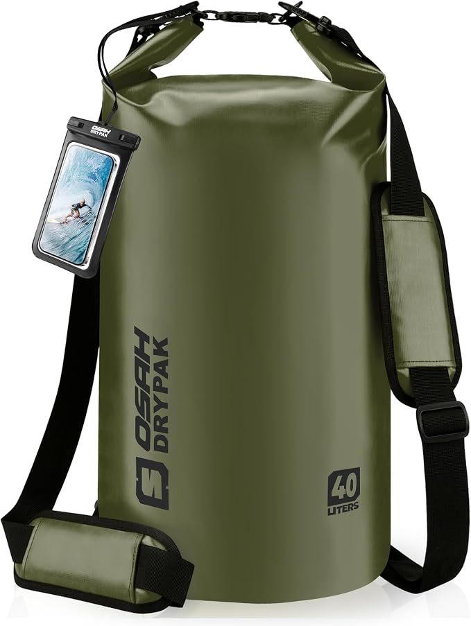 Waterproof Dry Bag, 5L/10L/20L/30L/40L Roll Top Lightweight Storage Backpack by OSAHDRYPAK