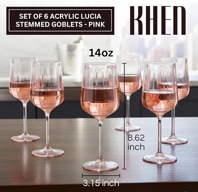 Khen Acrylic Lucia Stemmed Goblets - Image 2
