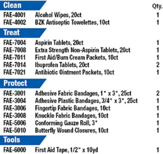 First Aid Only 700002 SmartCompliance 50-Person First Aid Kit Refill Supplies - Image 2