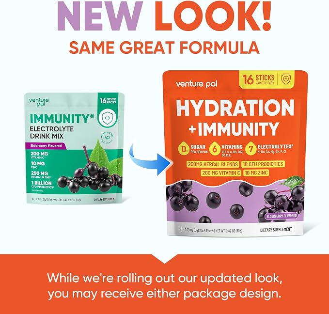 Venture Pal 2-in-1 Hydration + Immune Electrolytes Powder Packets - Image 9