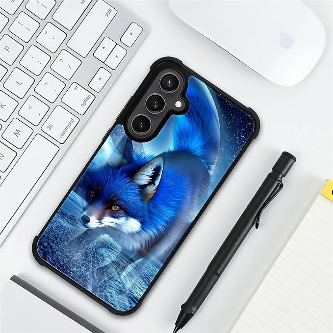 for Samsung Galaxy S23 FE Case, Snowy Mountain Fox Lake Pattern Graphic Design - Image 7