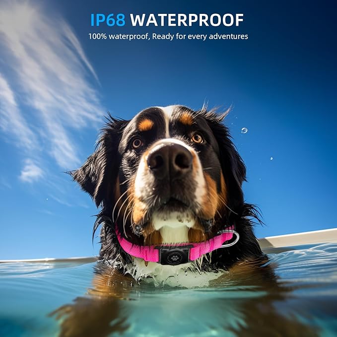 Upgraded AirTag Dog Collar, IP68 Waterproof Air Tag Dog Collar Holder, - Image 2
