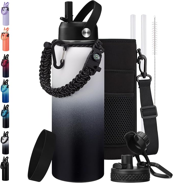BENZZO 40 oz Water Bottle with Straw by BENZZO