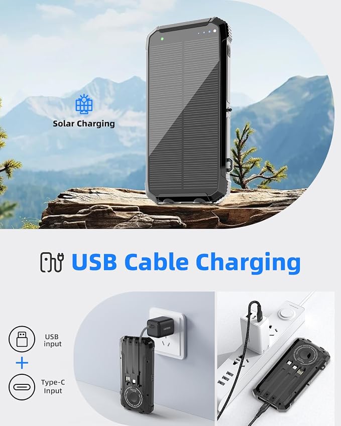 Nuynix Solar Power Bank 20000mAh, 15W Wireless Fast Charger - Image 7