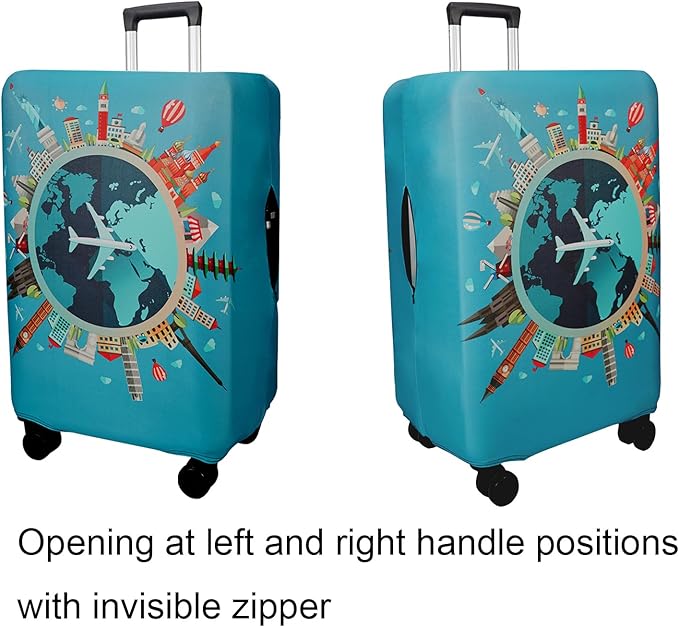 WUJIAONIAO Travel Luggage Cover Baggage Suitcase Cover Protector Skins 18-32 - Image 2
