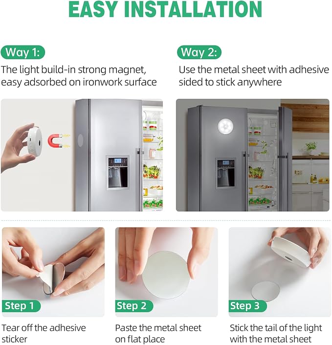 LED Closet Lights Wireless Motion Sensor Puck Light, Newest Version USB - Image 5