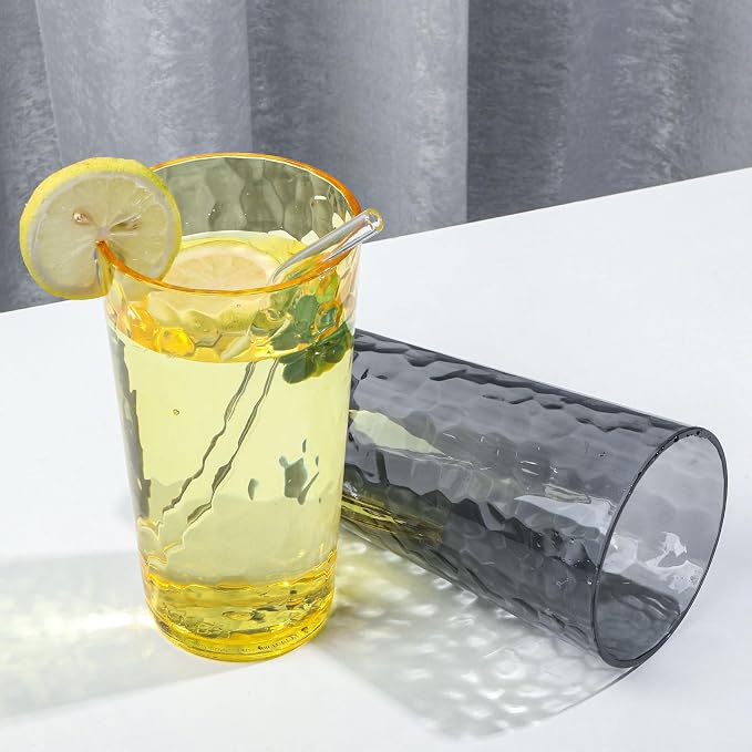 BPA-Free Plastic Tumblers 8 Pack | Reusable Dishwasher Safe | Stackable - Image 4