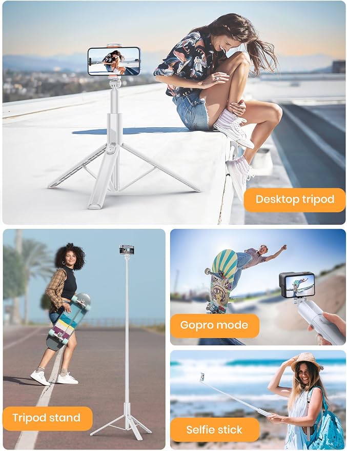 ANXRE 71" Phone Tripod, NT79 Extendable Selfie Stick - Image 7