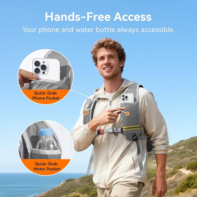 16L Small Hiking Backpack, CROSSGEAR Lightweight Waterproof Foldable Backpack - Image 3