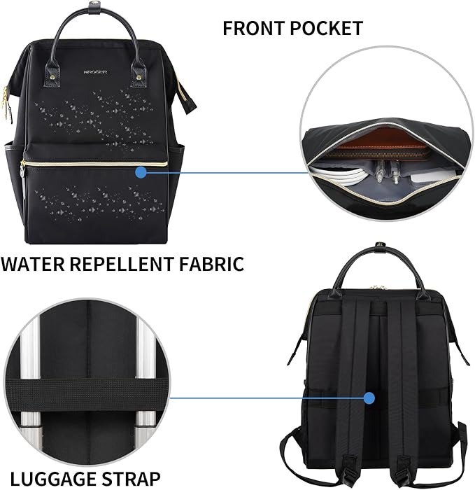 KROSER Laptop Backpack 17" Stylish Backpack Water Repellent College Casual - Image 5