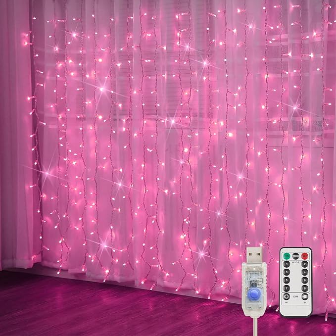 suddus Curtain Lights for Bedroom, 200 Led 6.5ft x 6.5ft Hanging String Lights - Image 7
