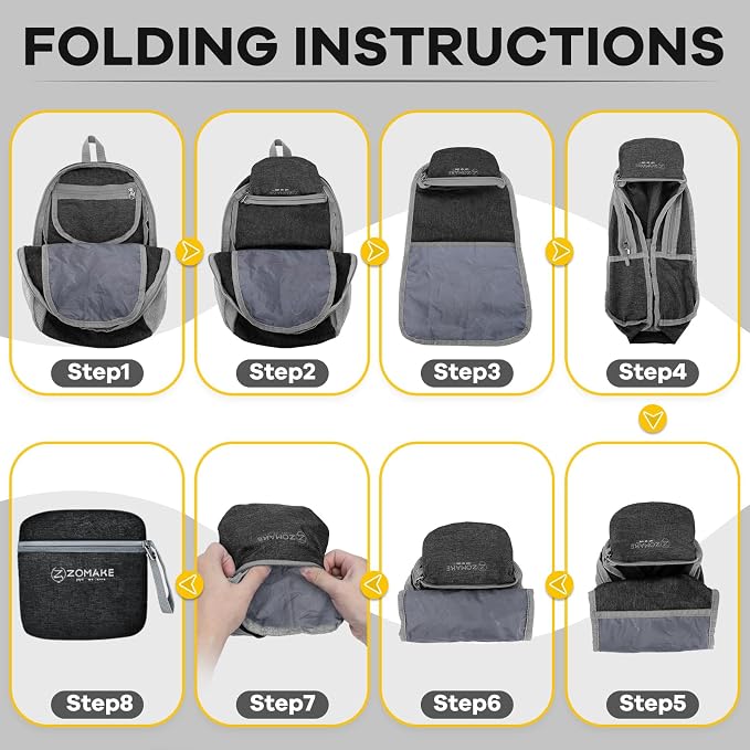 ZOMAKE Ultra Lightweight Packable Backpack 10L, Small Foldable Backpacks Hiking - Image 5
