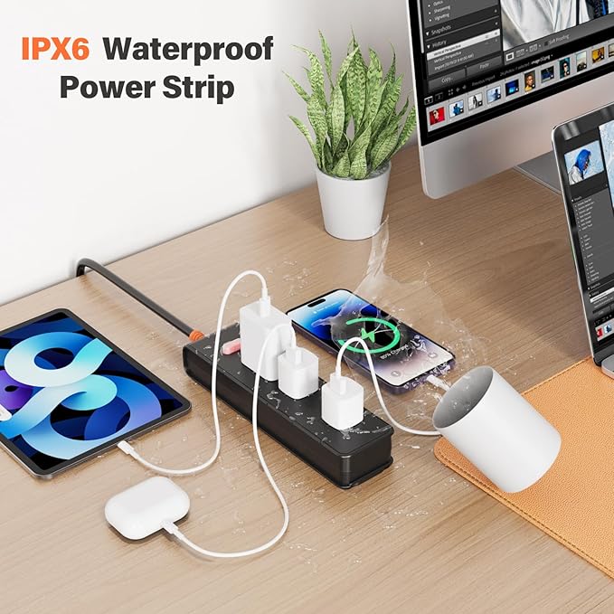 Outdoor Power Strip Weatherproof, IPX6 Waterproof Surge Protector - Image 3