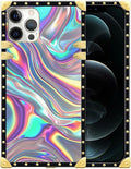 Compatible with iPhone 12 Pro Max Case, Holographic Abstract Iridescent by Unknown