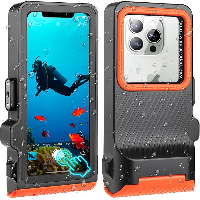 33ft Snorkeling Phone Case, Gen 4 IP68 Waterproof Housing by YUECHCASES