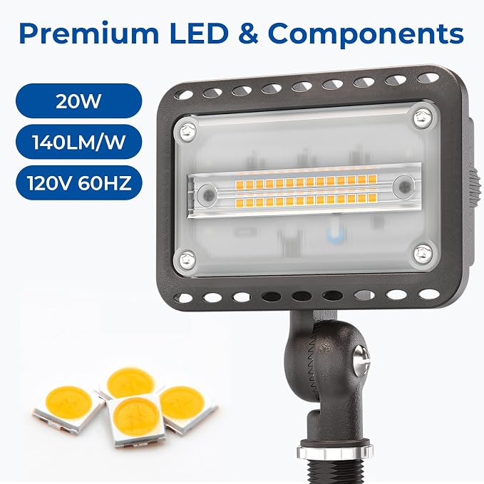 CINOTON 20W LED Flood Lights Outdoor, IP65 Waterproof Exterior Security Wall - Image 9
