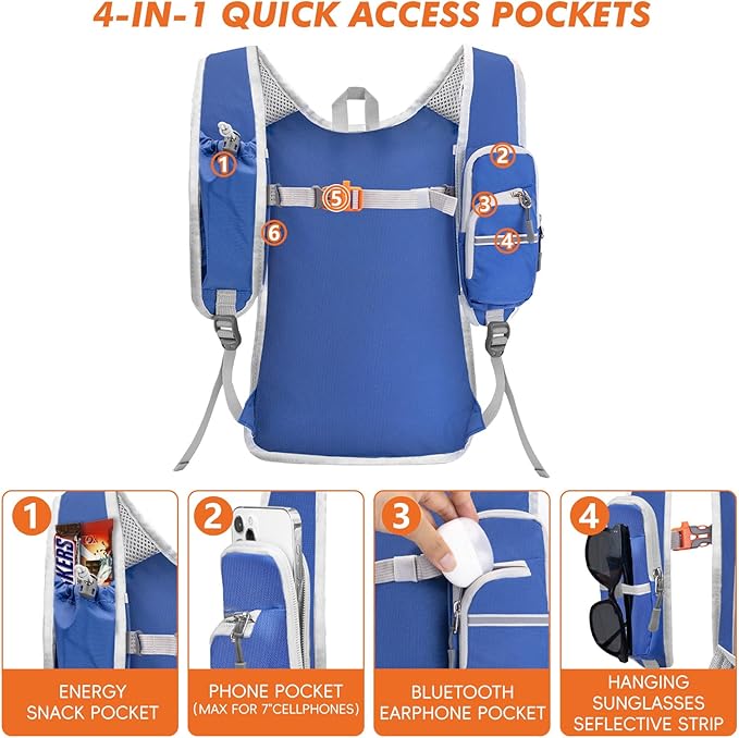 Seektop Small Hiking Backpack Expandable 12L-15L, Lightweight Packable - Image 5