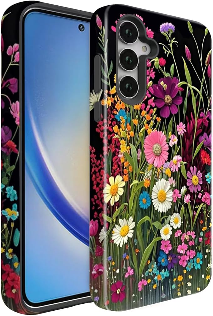 Compatible for Samsung Galaxy S24 Ultra 5G Case, Dual Layer Heavy Duty 2 in 1 by BSMOSPER