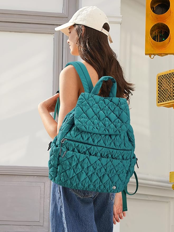 CLUCI Puffy Quilted Backpack Purse - Image 7