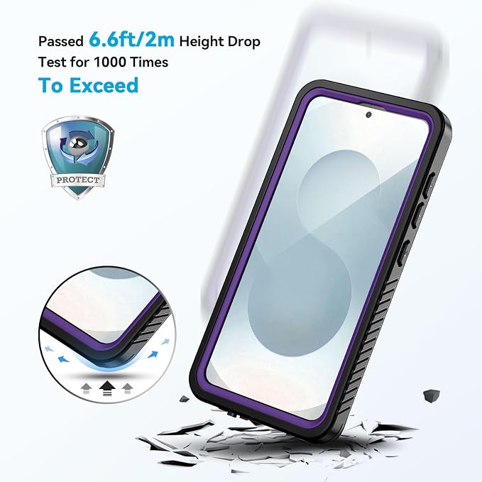 Lanhiem for Samsung Galaxy S25+ Plus Case, IP68 Waterproof Dustproof Case - Image 3