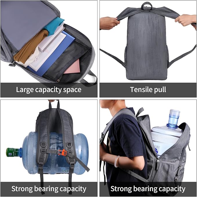 FENGDONG 35L Lightweight Foldable Waterproof Packable Travel Small Hiking - Image 3