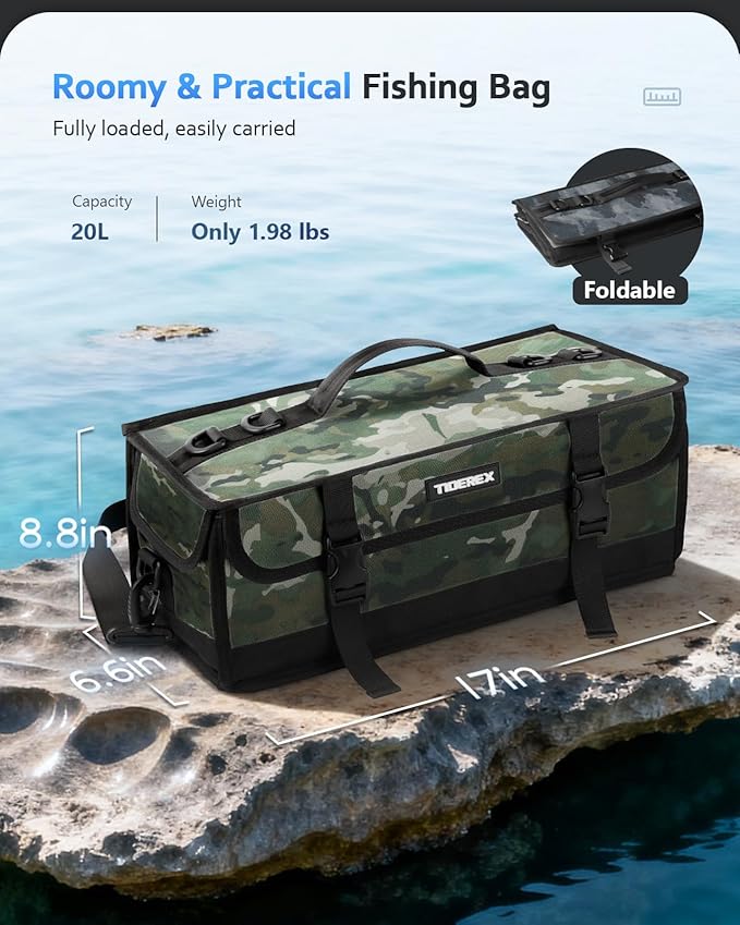 Large Fishing Tackle Bag for Soft Plastic Baits Storage, Fishing Gear Organizer - Image 5