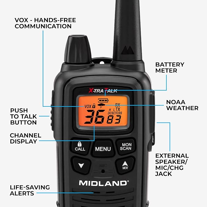 Midland LXT633VP3 FRS Walkie Talkies - Image 2