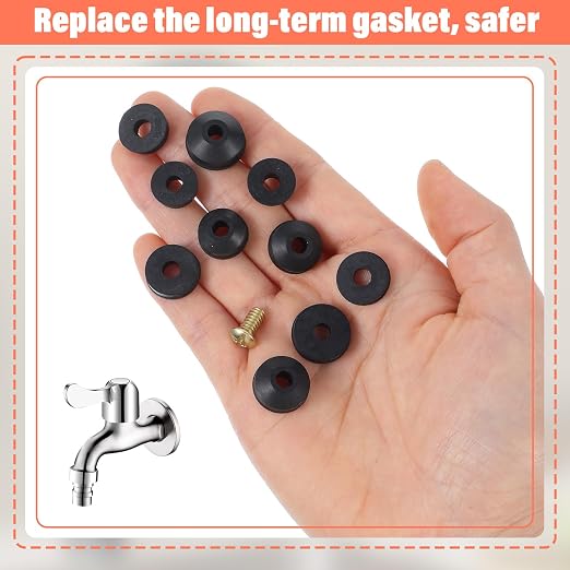 58PCS Rubber Faucet Washers Assorted Kit Outdoor Faucet Repair Kits - Image 6