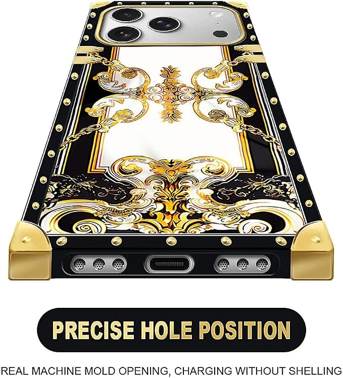 for iPhone 17 Pro Case Luxury Golden Decoration - Image 5