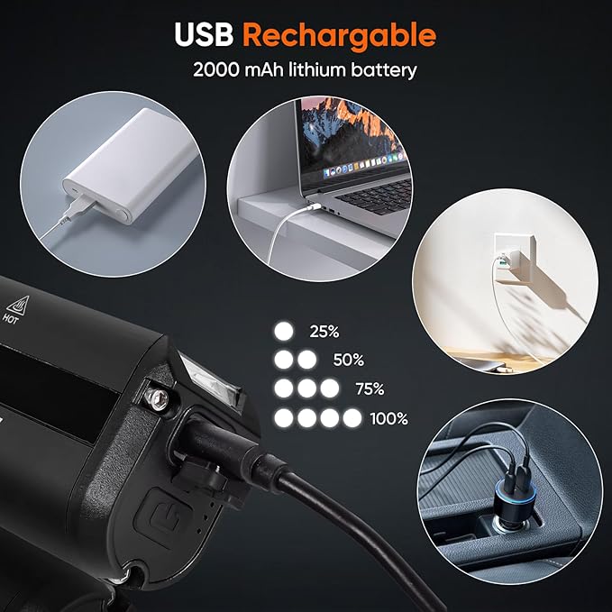 Suruid Super Bright LED Bike Light, USB Rechargeable Bicycle Headlight - Image 6