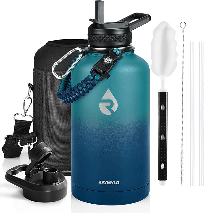RAYMYLO Insulated Water Bottle 64 oz, Triple Wall Vacuum Stainless Steel by RAYMYLO