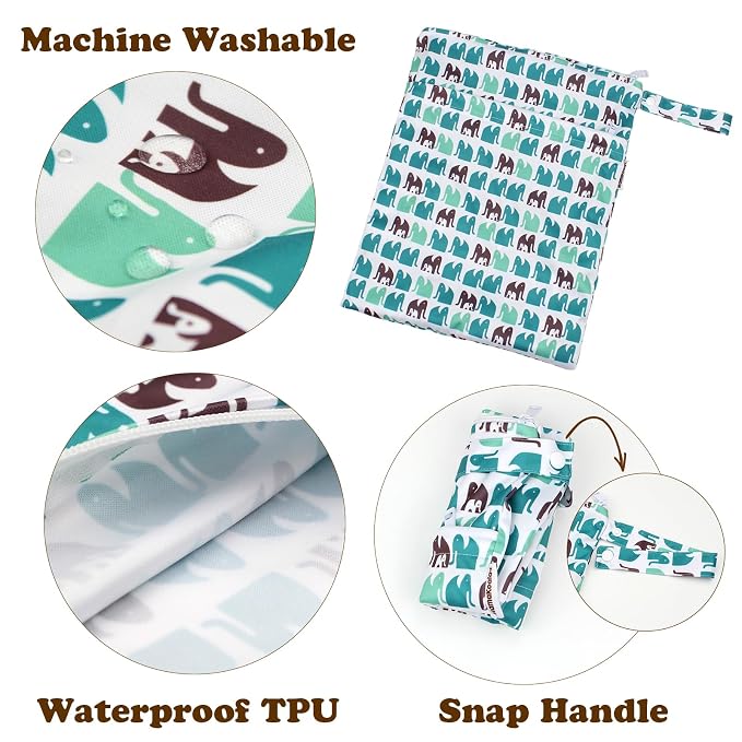 Mama Koala Waterproof Cloth Diaper Wet Bag Reusable Waterproof - Image 3