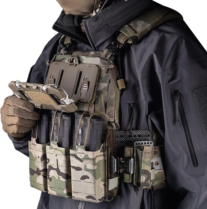 Tactical Airsoft Gear, MOLLE Vest Phone Holder, Universal Chest Phone Board - Image 7