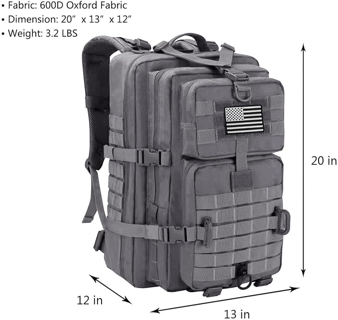 Hannibal Tactical MOLLE Assault Backpack, Tactical Backpack Military Army - Image 2