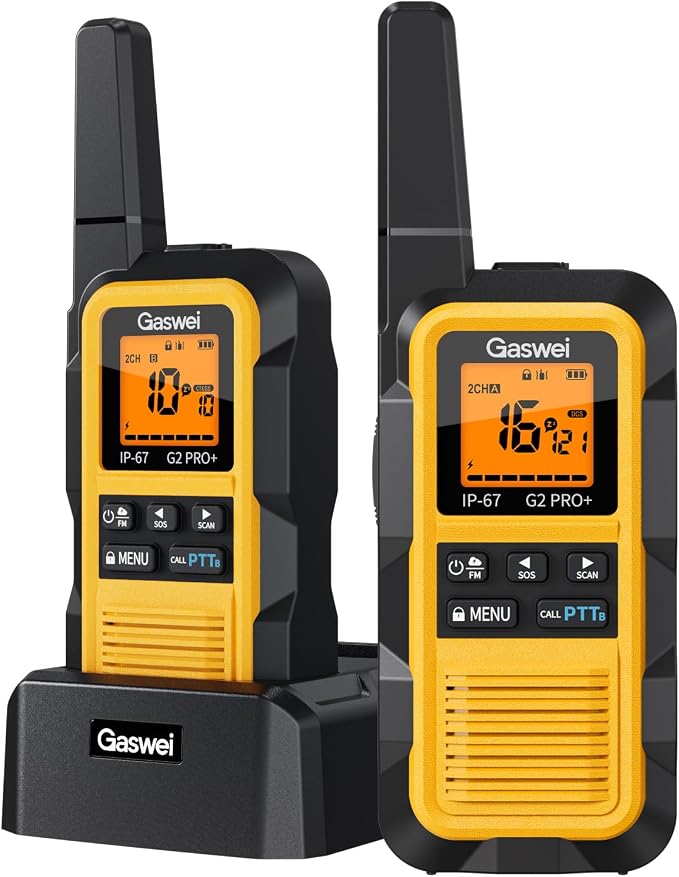 Gaswei G2pro+ IP67 Waterproof Floating Heavy Duty Walkie Talkies Long Range by Gaswei