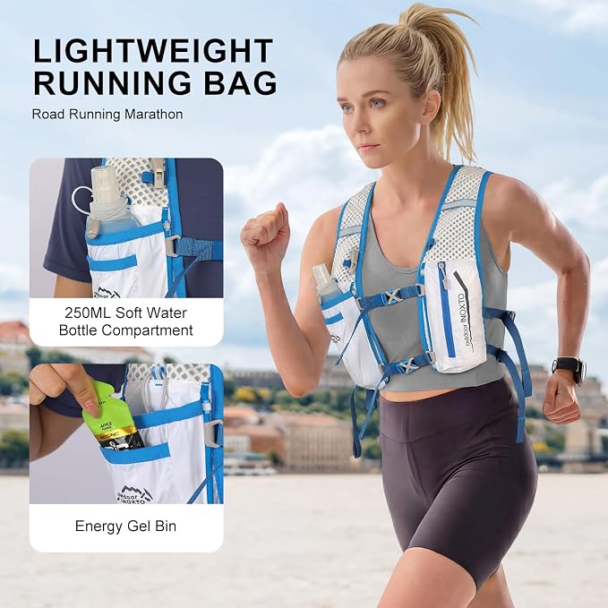 INOXTO Running Hydration Vest Backpack, Lightweight Insulated Pack - Image 3