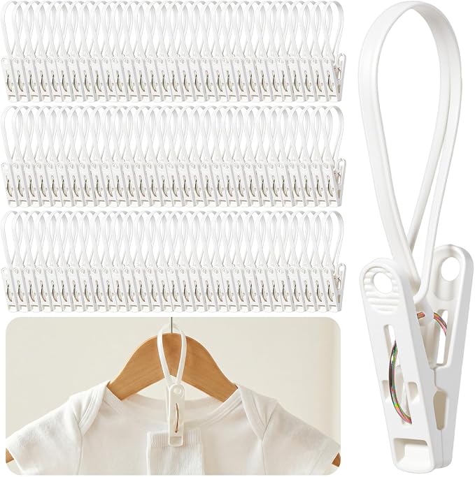 105 Pcs Multi-Purpose Laundry Hooks Hanging Clips Bulk by Unknown