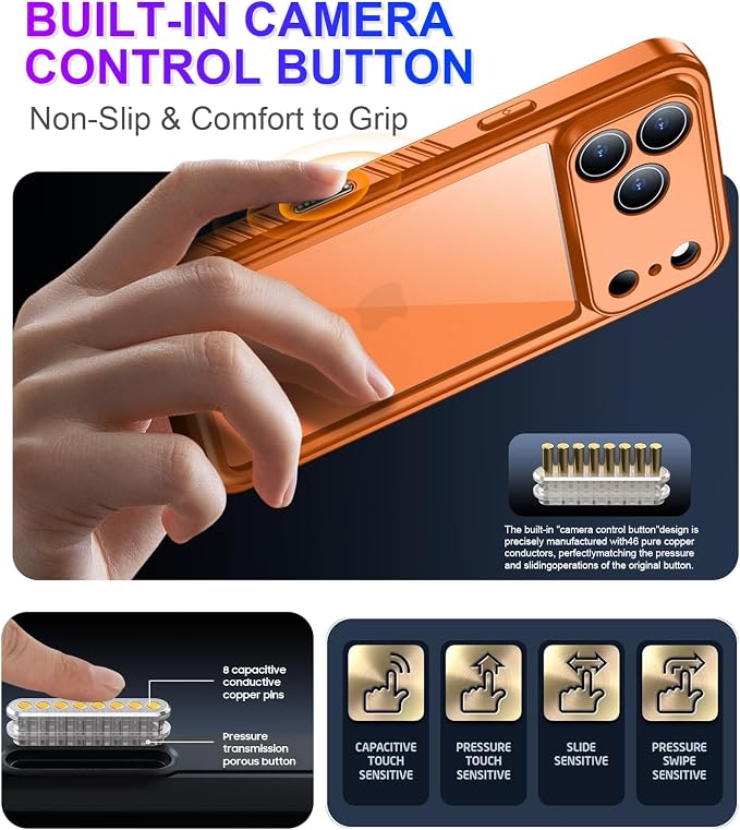 Temdan Compatible with iPhone 17 Pro Max Case, Waterproof Built-in Screen & - Image 5