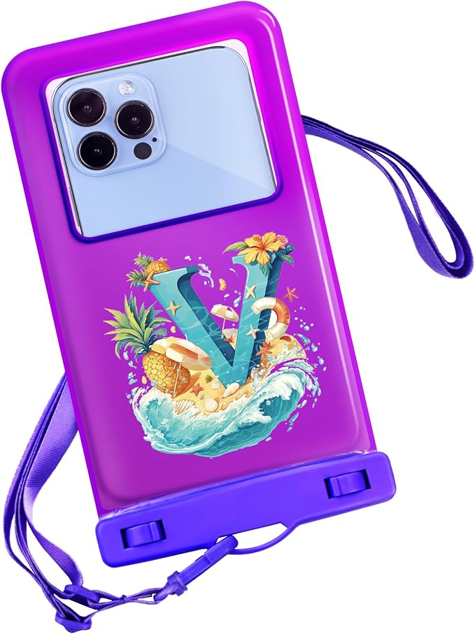 Personalized Initial Waterproof Phone Pouch Case by Unknown