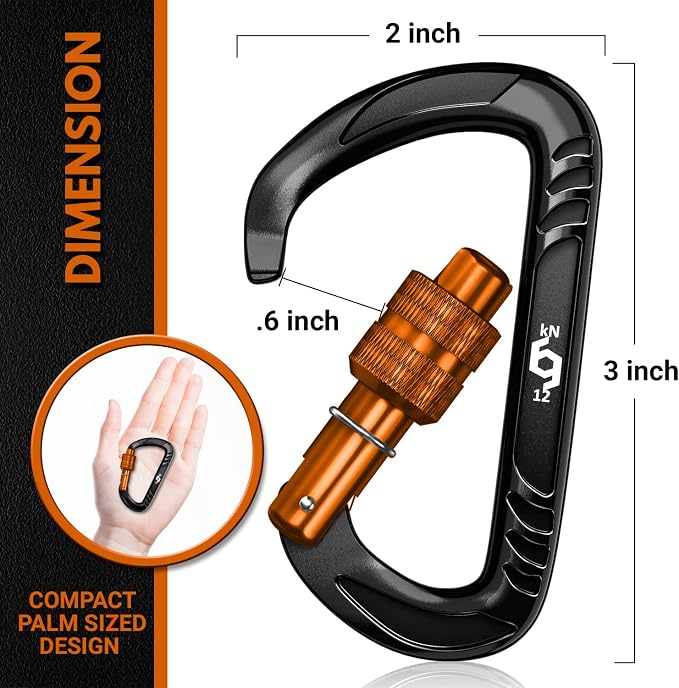 Rhino Produxs 12kN Heavy Duty Carabiner Clips, - Image 2